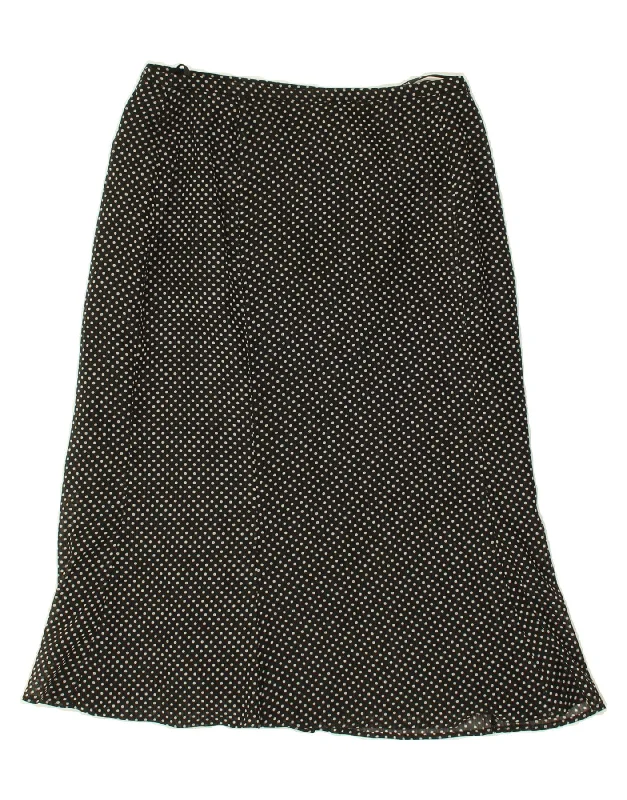 HERMANN LANGE Womens A-Line Skirt EU 40 Medium W28  Black Polka Dot chiffon skirt airy