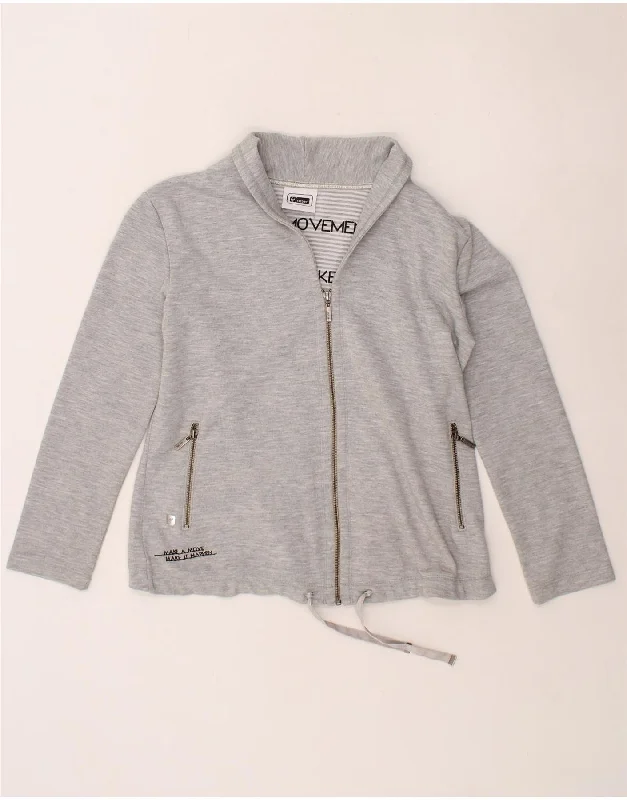 FREDDY Womens Tracksuit Top Jacket UK 10 Small Grey Cotton Chenille Fabric Brocade Fabric Lace Fabric