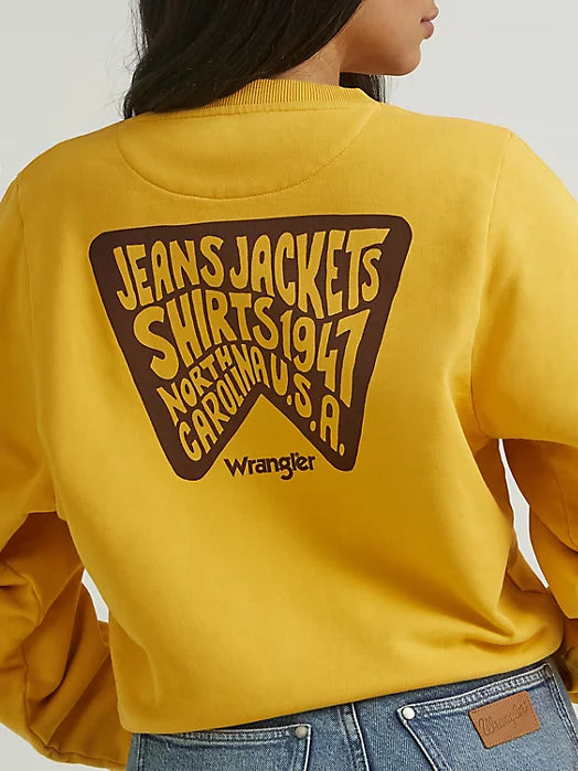 Wrangler Go-To Logo Sweatshirt Hoodie with Pastel Soft Subtle