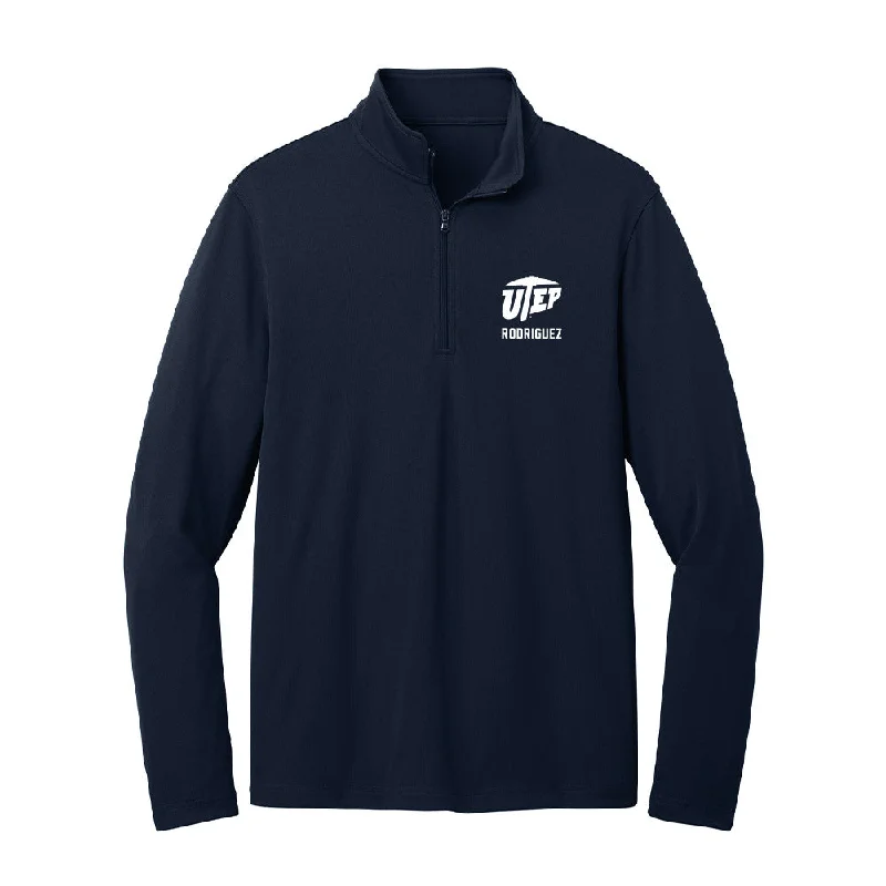 UTEP - NCAA Women's Soccer : Mina Rodriguez - Lightweight Quarter Zip Jacket Embroidered Jacket Appliqued Jacket Beaded Jacket