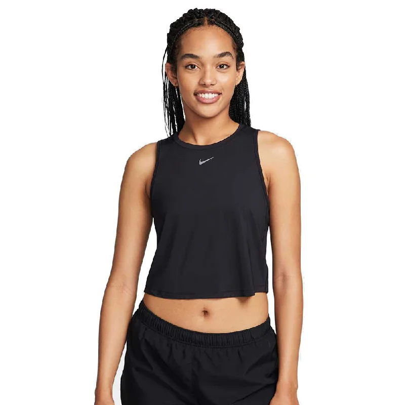 Women's Nike One Classic Dri-FIT Crop Tank - Black loose fit tank