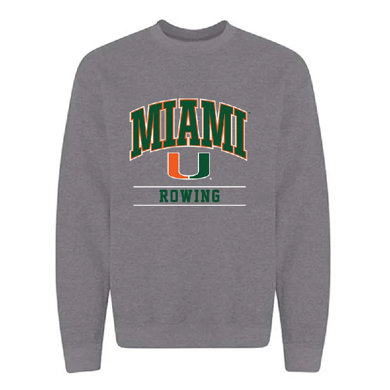 Miami - NCAA Women's Rowing : Trinity Ferebee - Classic Shersey Crewneck Sweatshirt Hoodie with Typography Text Message