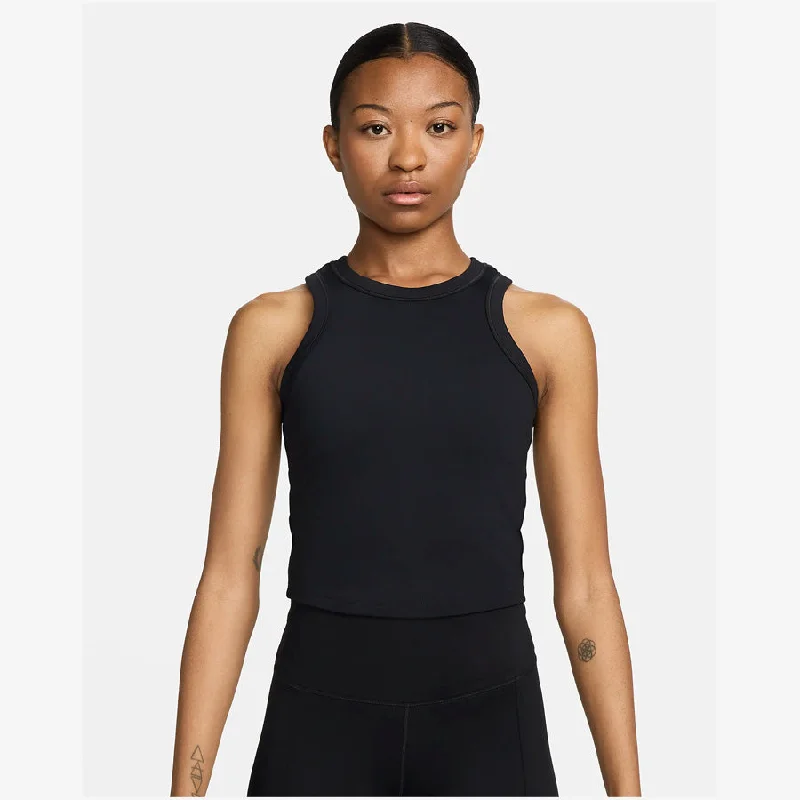 Nike One Fitted Women's Dri-FIT Cropped Tank Top (Black) cotton tank top