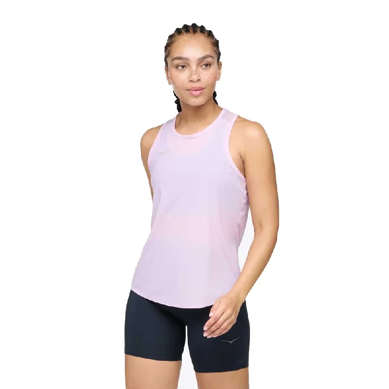 Women's Airolite Run Tank - Pink Twilight graphic tank top