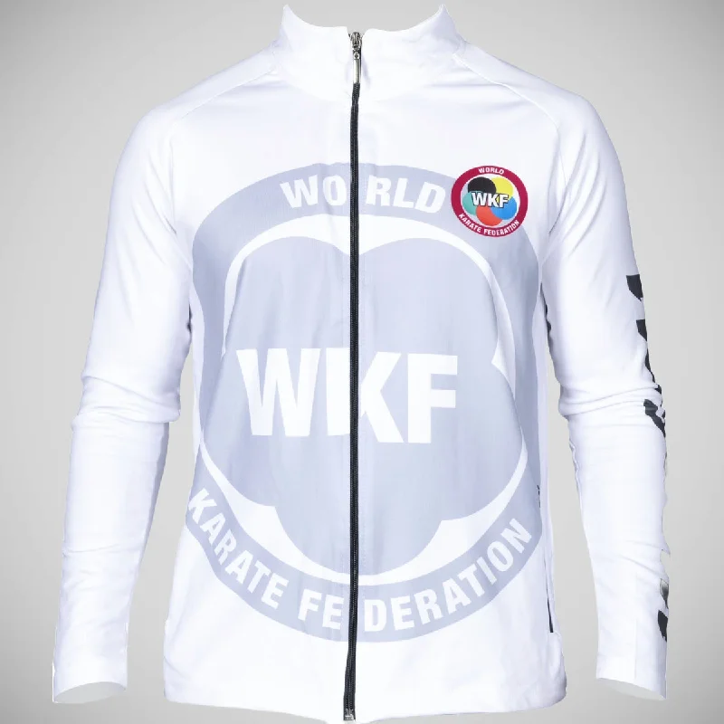 Hayashi WKF Zeal Training Jacket White Herringbone Jacket Checkered Jacket Solid Jacket