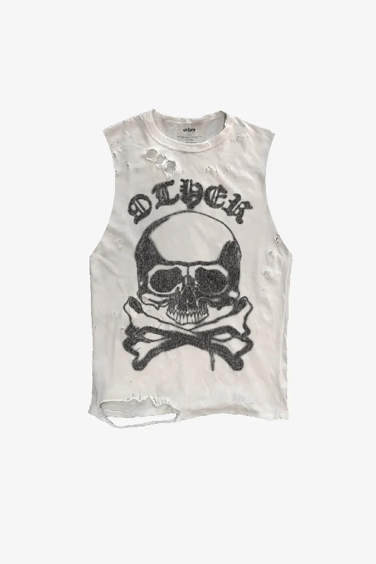 Graffiti Skull & Crossbones Thrasher Tank workout tank top