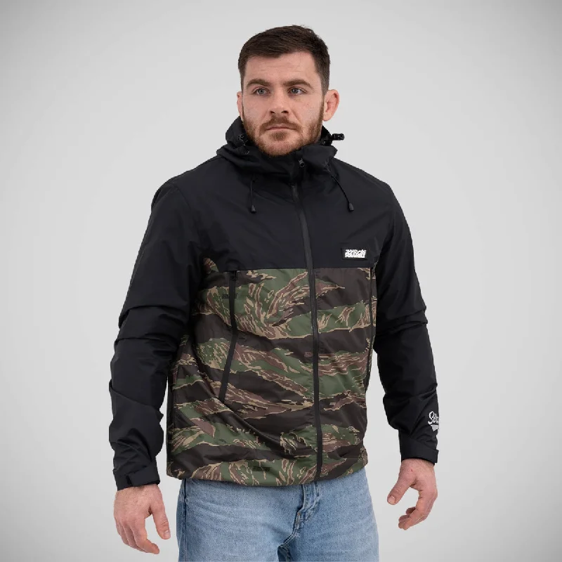 Scramble Ame Jacket Camo/Black Zippered Front Buttoned Front Snap Front