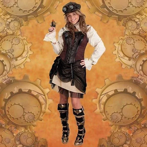 Steampunk Ladies Engineer Shirt Cashmere Blend Cotton Blend Poly Blend