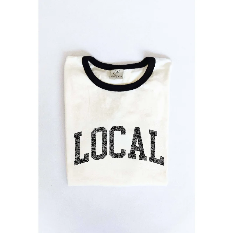 LOCAL Ringer Graphic T-Shirt Iron Safe Non-Iron Wrinkle Free