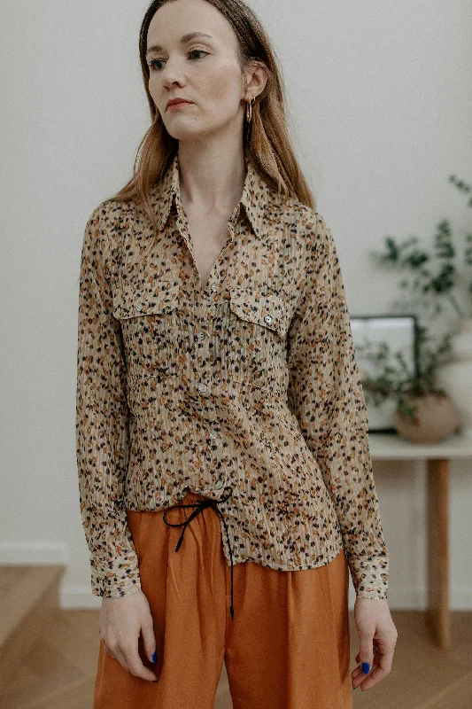 The Savannah Pocket Shirt Print Jacquard Patchwork