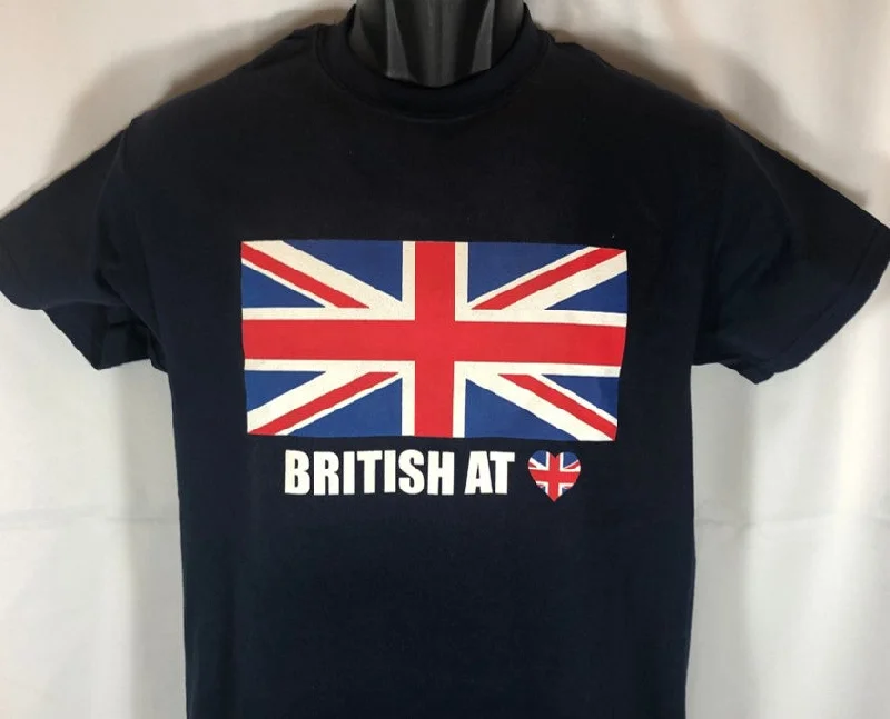 T-Shirt - British at Heart Houndstooth Herringbone Solid