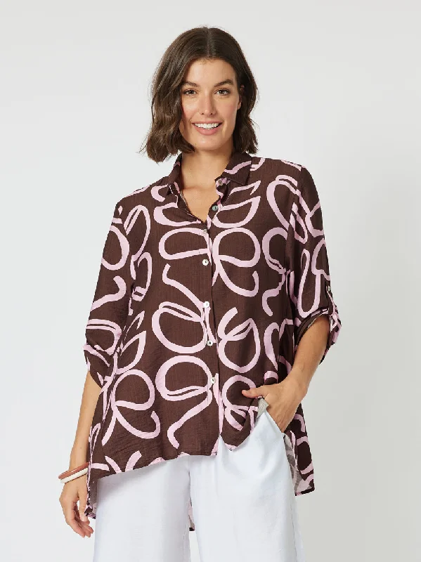 Koko Latte Shirt - Chocolate Terry Blend Velvet Blend Canvas Blend