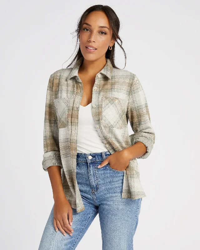 White Swan Sage Plaid