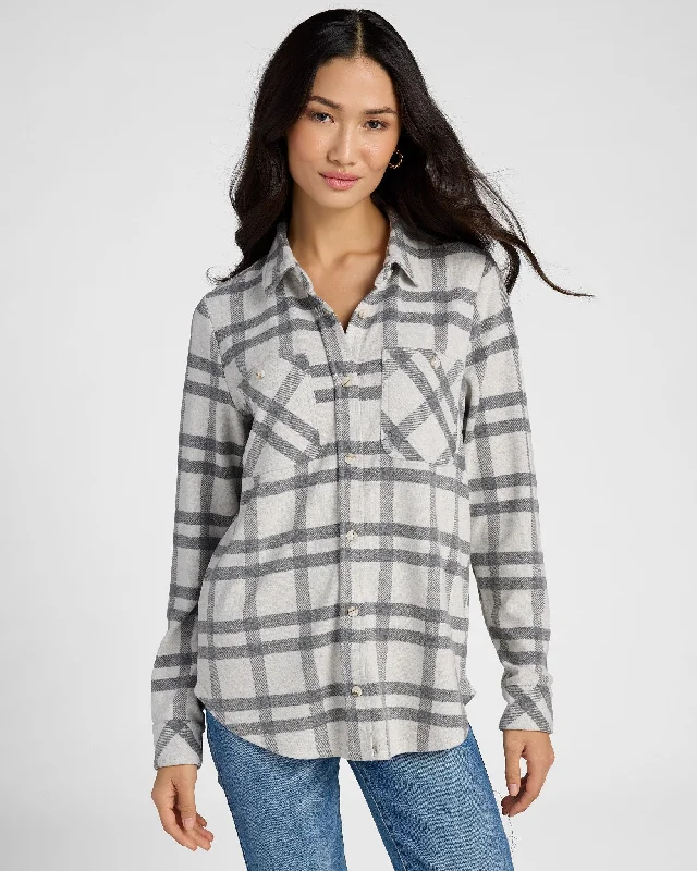 Grey/Ivory Plaid Heather Grey