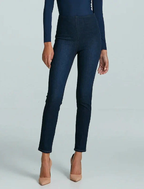 Do It All Denim Legging In Dark Indigo Classic Solid Color Leggings