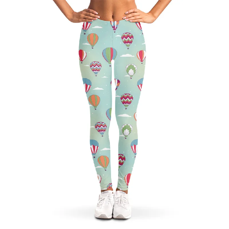 Hot Air Balloon Pattern Print Women's Leggings Comfortable Workout Fitness Leggings