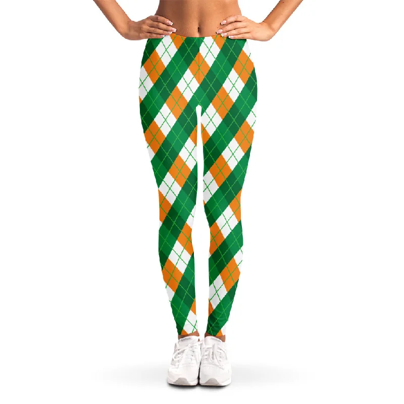 Irish Argyle Pattern Print Women's Leggings Comfortable Yoga Tights Leggings