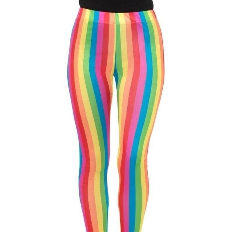 Rainbow Clown Leggings Adult Multi Comfortable Running Leggings